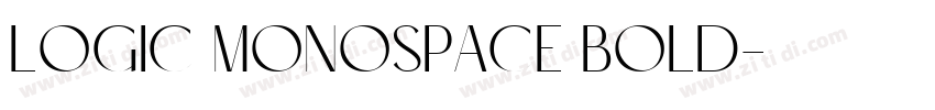Logic Monospace Bold字体转换